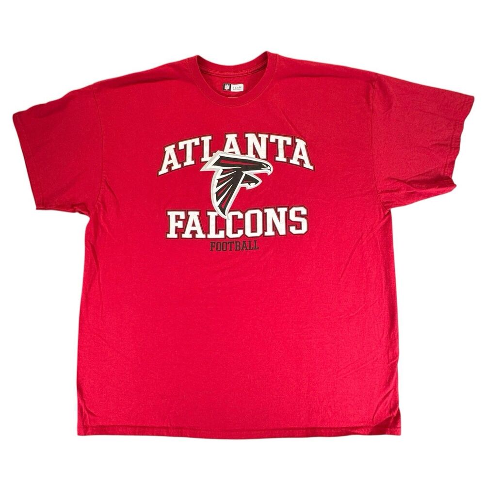 Atlanta Falcons XXL Shirt Men Red NFL Short Sleeve Crew Neck Cotton Team Apparel